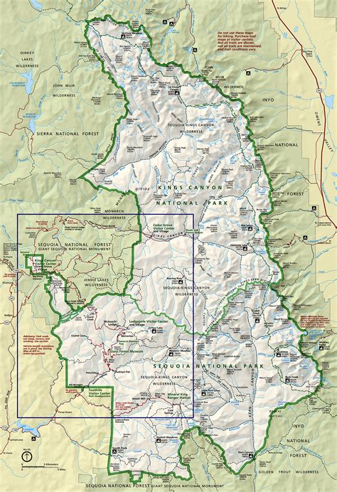 Map of Sequoia - Park JunkiePark Junkie