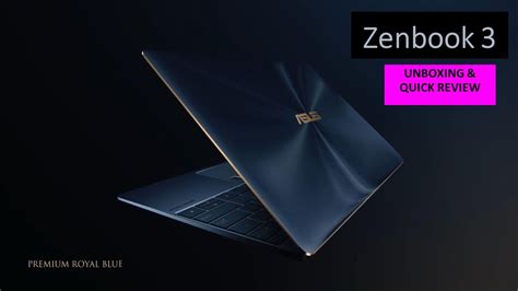 Notebook ASUS Zenbook 3 Indonesia : Quick review & Unboxing - YouTube