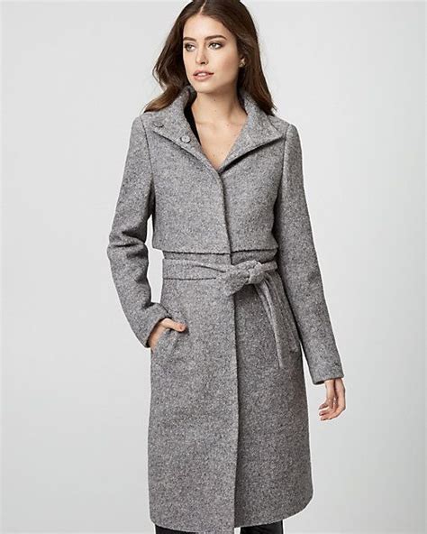 LE CHÂTEAU: Boiled Wool Funnel Neck Coat | Boiled wool, Coat, Funnel neck