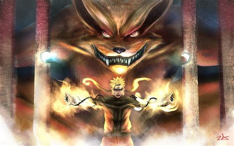 HD wallpaper: Naruto and Kurama digital wallpaper, Naruto Shippuuden ...