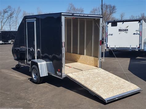 Snowmobile - 2020 Mission Trailers 5x12 Low Pro Enclosed Snow Trailer - Black | TrailersUSA