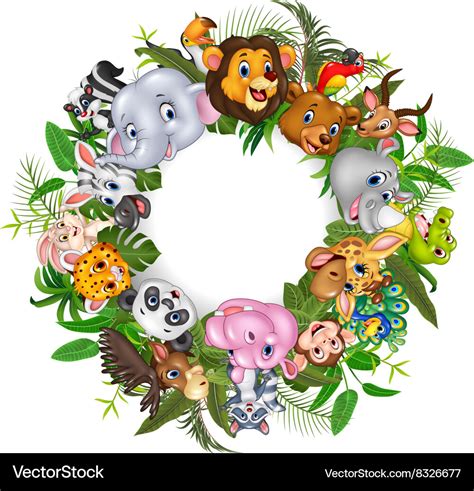 Cartoon safari animals Royalty Free Vector Image