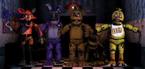 FNAF 1 Withered Animatronics by woodyfromtexas on DeviantArt