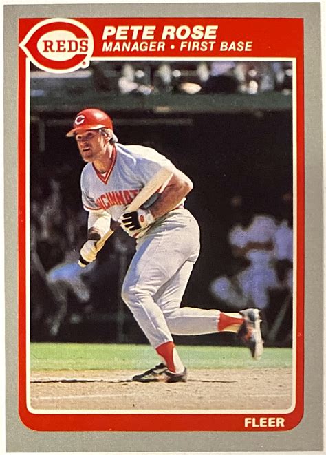 Pete Rose 1985 Fleer Cincinnati Reds Baseball Card – KBK Sports