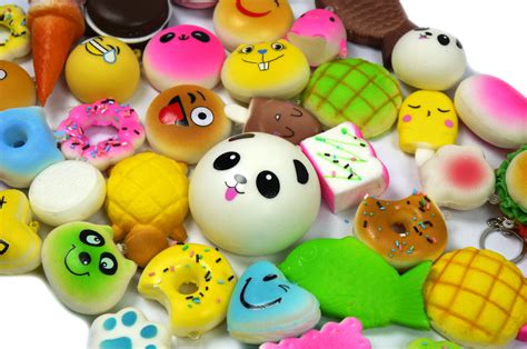 30PCS Kawaii Squishies Soft Food Panda Bread Mini Donuts Phone Straps Charms | eBay