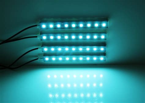 4pc 5" Ice Blue LED Ambient Style Lighting Kit Car Interior Decoration (5V USB) | eBay