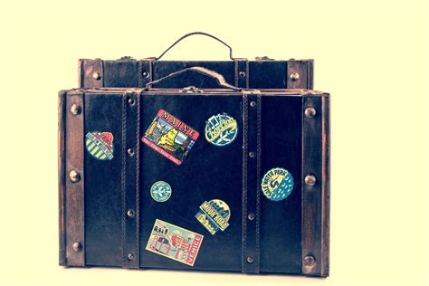 Suitcase With Stickers Free Stock Photo - Public Domain Pictures
