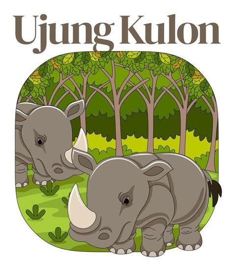 Ujung Kulon National Park Vector Illustration 10932415 Vector Art at Vecteezy