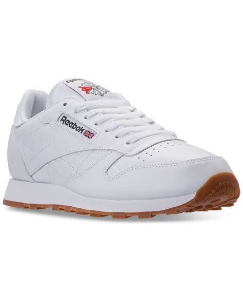 Reebok Men's Classic Leather Casual Sneakers from Finish Line & Reviews ...