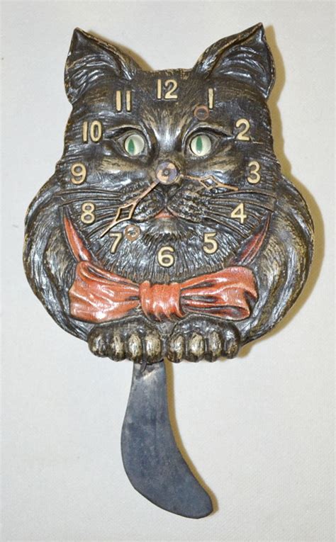 Antique Lux Moving Eye Cat Pendulette Clock Price Guide