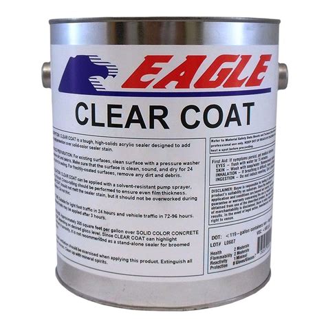 Eagle 1 gal. Clear Coat High Gloss Oil-Based Acrylic Topping Over Solid ...