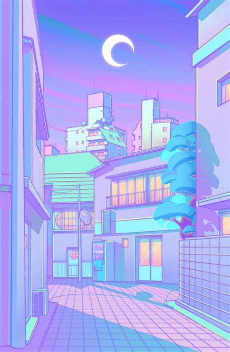 Elora Pautrat - illustrations in 2020 | Cute pastel wallpaper, Vaporwave wallpaper, Aesthetic ...