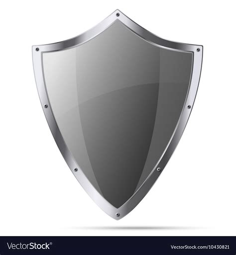 Medieval knight shield isolated Royalty Free Vector Image