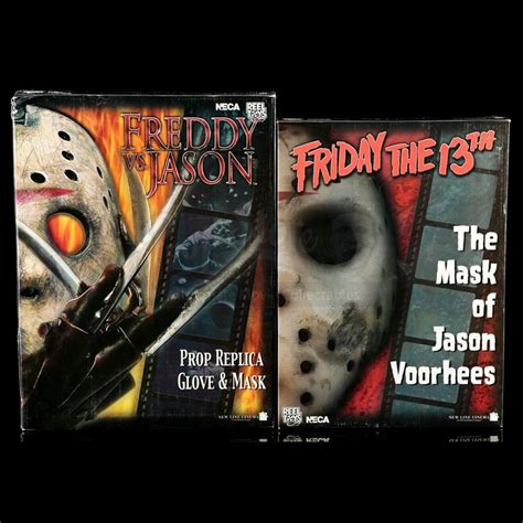 Jason Voorhees Mask and Freddy vs. Jason Prop Replica Glove and Mask ...