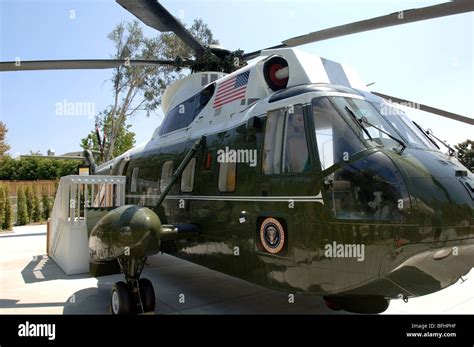 Marine One: The presidential helicopter used by Richard Nixon, on display at the Nixon Library ...