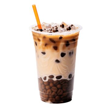 Chocolate Boba Drink With Nata De Coco, Drink, Chocolate, Ice PNG Transparent Image and Clipart ...