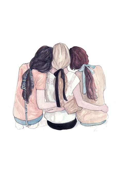 Best Friends Trio Fashion Illustration Print. - Etsy | Mejores amigas dibujo, Cosas lindas para ...