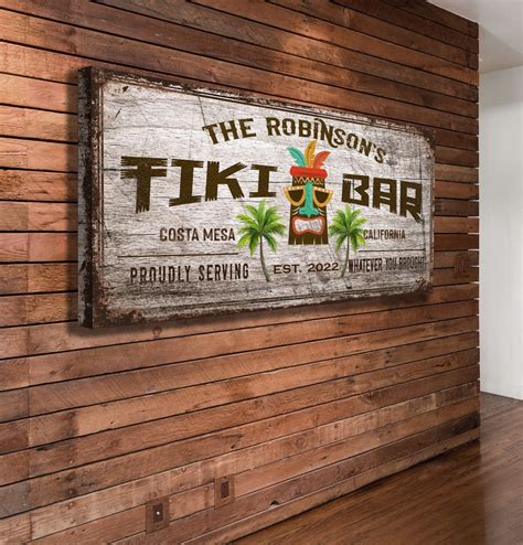 Tiki Bar Sign Personalized Custom Tiki Bar Décor Sign for - Etsy