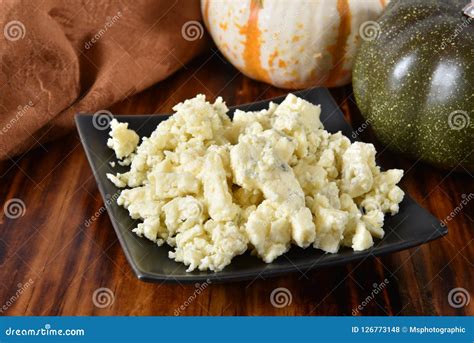 Blue Cheese Crumbles stock photo. Image of gorgonzola - 126773148