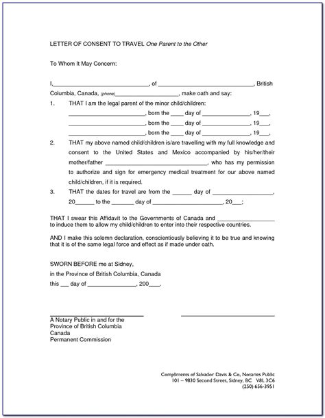 Parental Consent Form Template | HQ Printable Documents