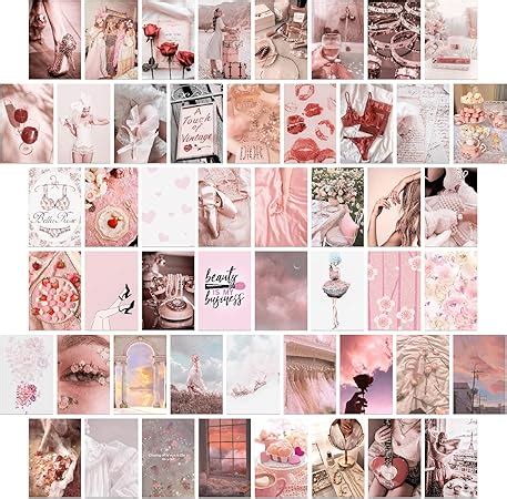 LOVEDMORE Coquette Room Decor for Aesthetic Wall Collage Kit, 50 PCS ...