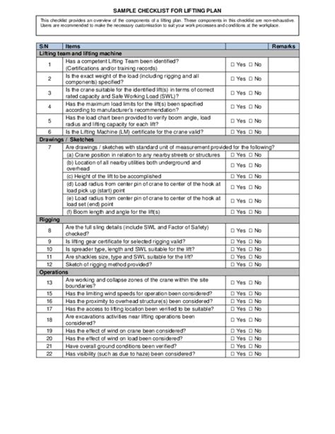 Crane Lift Plan Template | TUTORE.ORG - Master of Documents