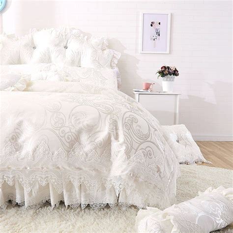 White Victorian Bedding Sets | Cotton bedding sets, King size bedding sets, Queen size bedding