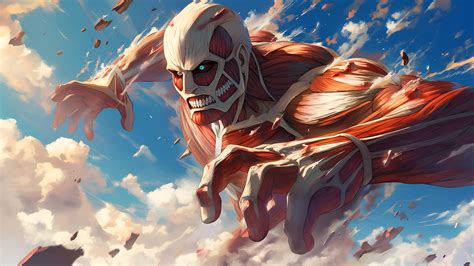 AoT Colossal Titan Attacks Desktop Wallpaper - AoT Wallpaper 4K