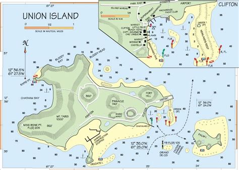 Union Island Map | Caribbean Places I've Been To | Pinterest