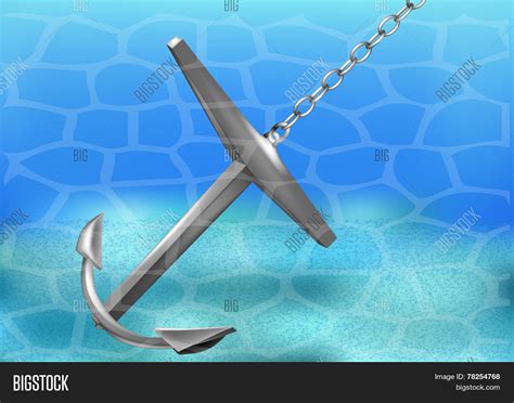 Anchor Under Water Vector & Photo (Free Trial) | Bigstock