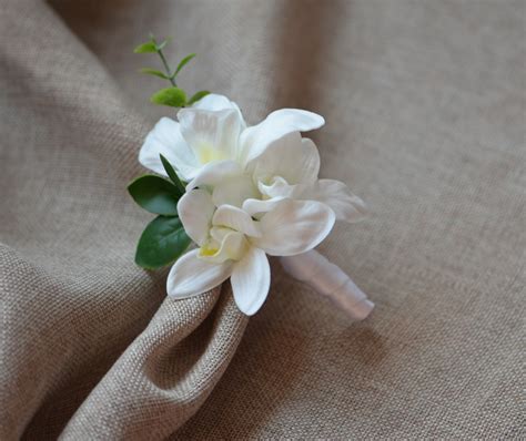 Orchid Boutonniere White Orchids Orchid Corsages Silk - Etsy