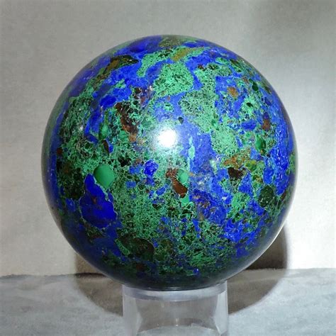 Azurite and Malachite Sphere, Azurite and Malachite From Arizona, M1064, From Arizonacrystalco ...