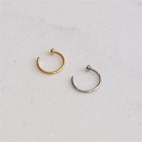 8mm Nose Ring 20 Gauge Stainless Steel High Quality - Etsy