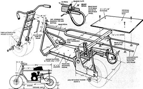 Trail Mini Bike Frame Plans | Mini bike, Bike frame, Go kart