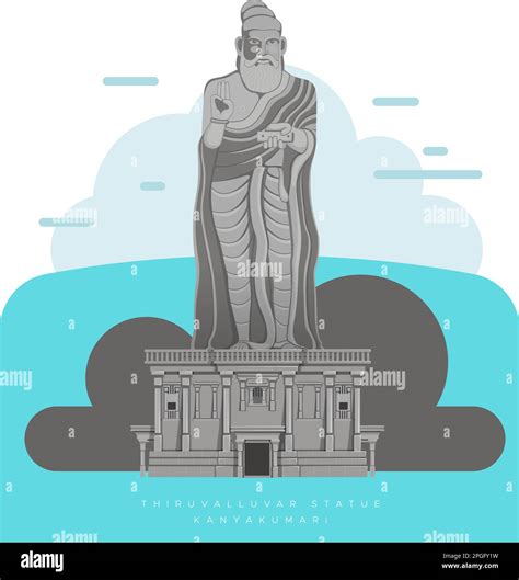 Thiruvalluvar Statue - Kanyakumari - Stock Icon as EPS 10 File Stock ...