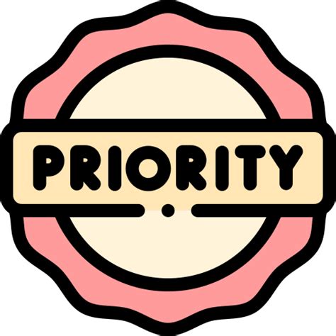 Priority Detailed Rounded Lineal color icon