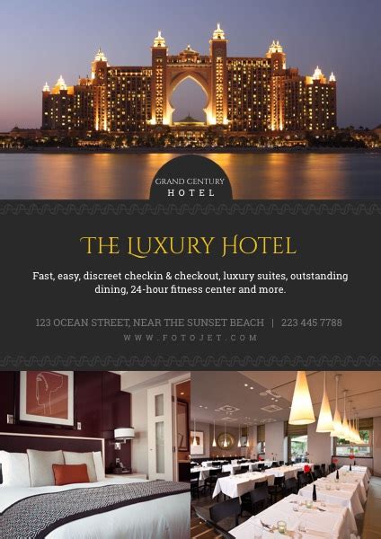 Luxury Hotel Promotional Flyer Template Template | FotoJet