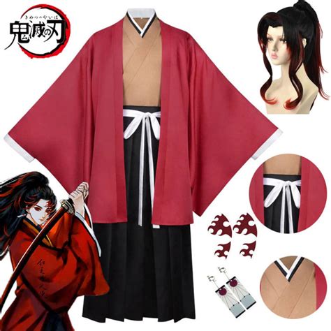 Tsugikuni Yoriichi Cosplay Costume Wig Anime Demon Slayer Yoriichi ...