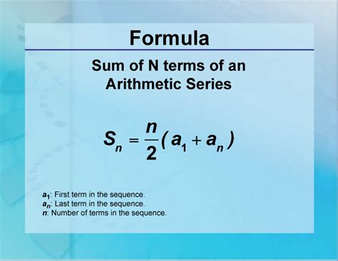 Sum Of Numbers In Arithmetic Sequence