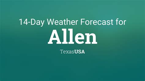 Allen, Texas, USA 14 day weather forecast