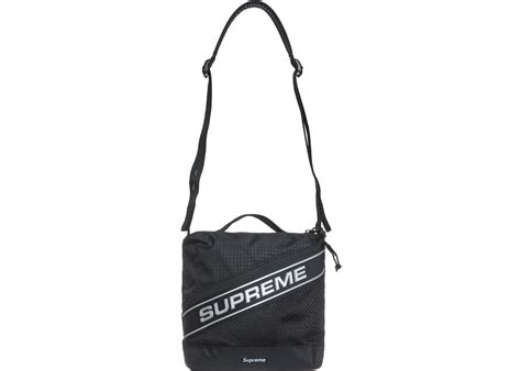 Supreme Logo Shoulder Bag Black - FW23 - US