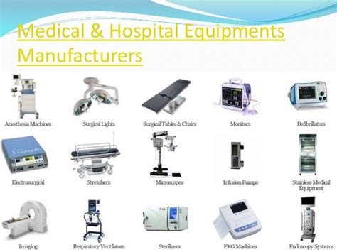 Medical & hospital equipments manufacturers