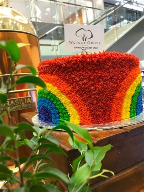 Rainbow Velvet Cake - Walnut Grove Sandton