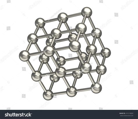 3d Rendered Silver Glossy Molecules Structure Isolated On White Background Stock Photo 101210833 ...