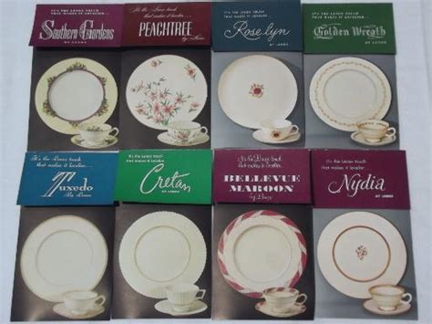 1940s vintage Lenox china patterns catalog leaflets lot and booklet