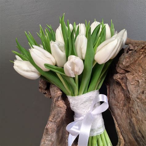 Bridal Bouquet White Tulips