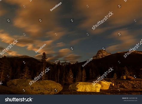 Dark Mountain Backgrounds Night Sky Stars Stock Photo 1665589198 | Shutterstock