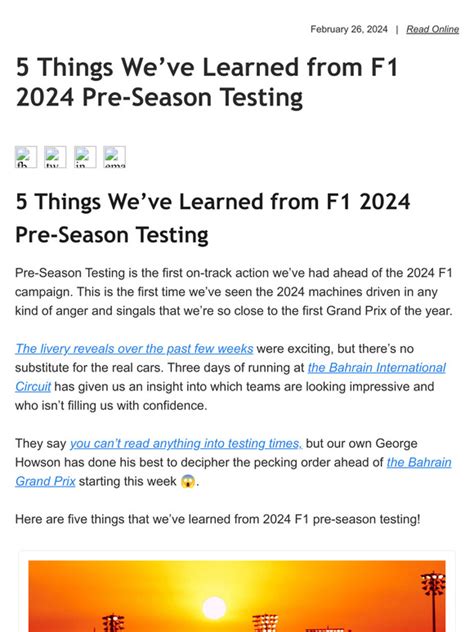 F1 Chronicle: 5 Things We’ve Learned from F1 2024 Pre-Season Testing | Milled