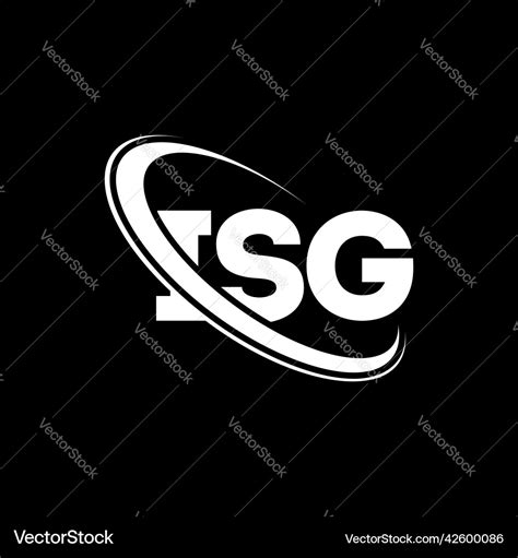 Isg logo letter letter logo design Royalty Free Vector Image