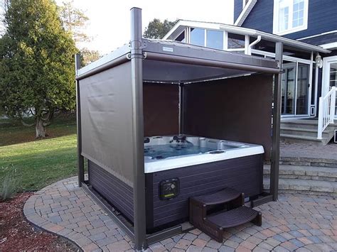 Beautiful Install, open with sides down! | Covana Hot Tub Cover and Gazebo | Pinterest | Decking ...